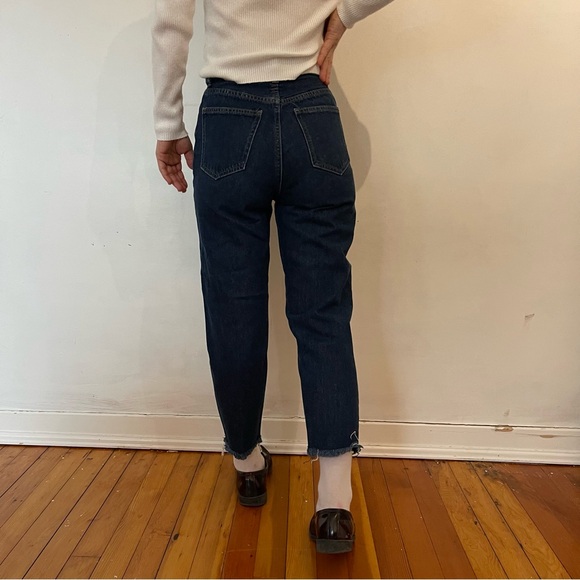 Dark Blue High-Rise Women’s Jeans - Picture 5 of 7